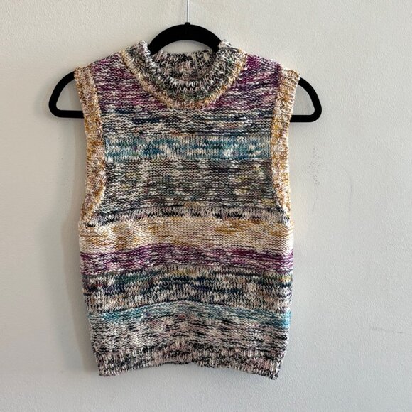 NWT Ulla Johnson Zenna Sleeveless Knit Sweater Multicolor Handcrafted Size M/L - Picture 10 of 10